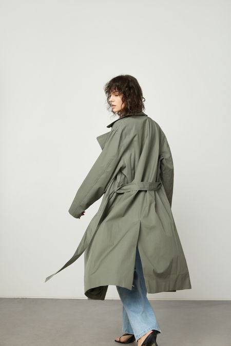 TRENCH COAT $75.20 Flash Sale - Selling Fast , OW-8251-M LEAD GRAY;Lead  Gray Sage;SAGE OW-8251-M , $188.00 $75.20