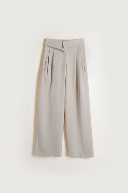 Fold-Over Waist Wide Leg Pant