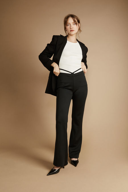 Low Rise Pant with Waist Tie