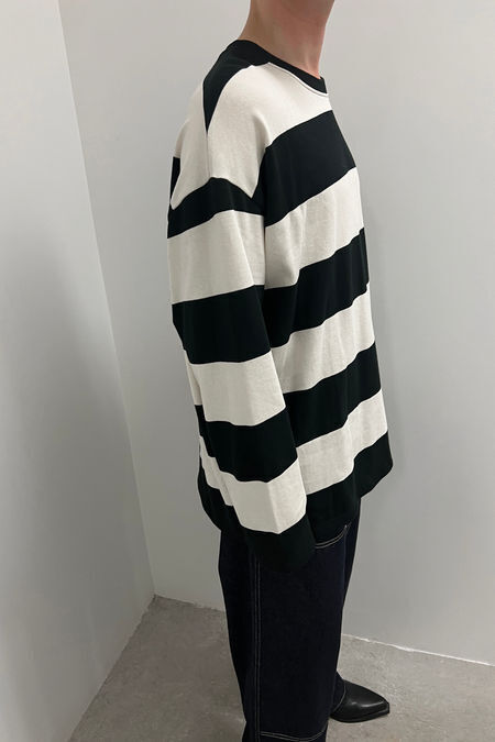 Roshop, Grey Striped Long Sleeve, Size Large