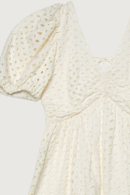 Cotton Nylon Blend Mini Dress