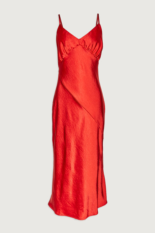 Naomi Satin Dress: Red – Pink Plastic