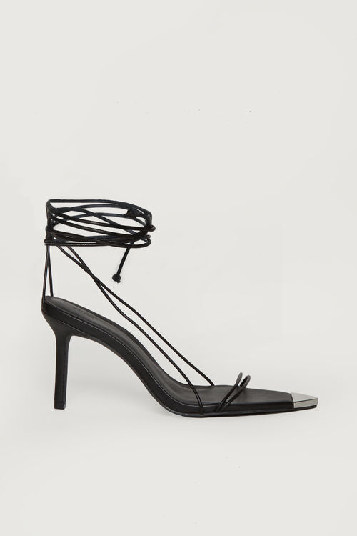 Pointed Toe Strappy Stiletto Heels | boohoo