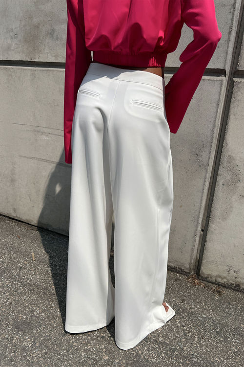 DOUBLE PLEATED WIDE LEG PANT