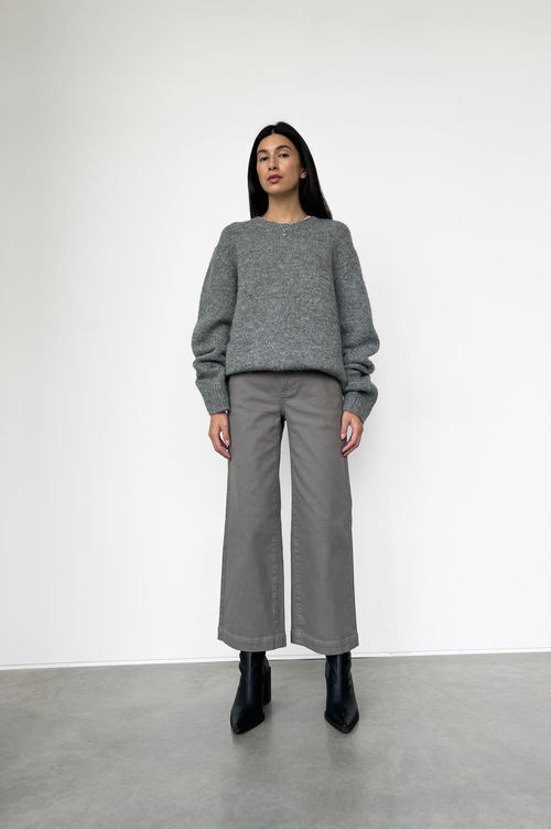 Contemporary Women's Straight Leg Trouser, Tall Length, Grey | Simon Jersey