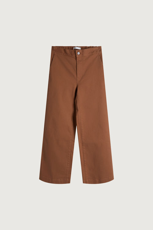 Quince Stretch Cotton Twill Wide-Leg Crop Pant Rust Brown High Rise Size 27  - $45 - From Abbey