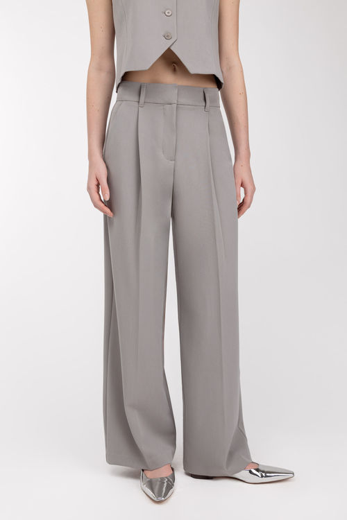Buy Grey Trousers & Pants for Women by Idalia Online | Ajio.com