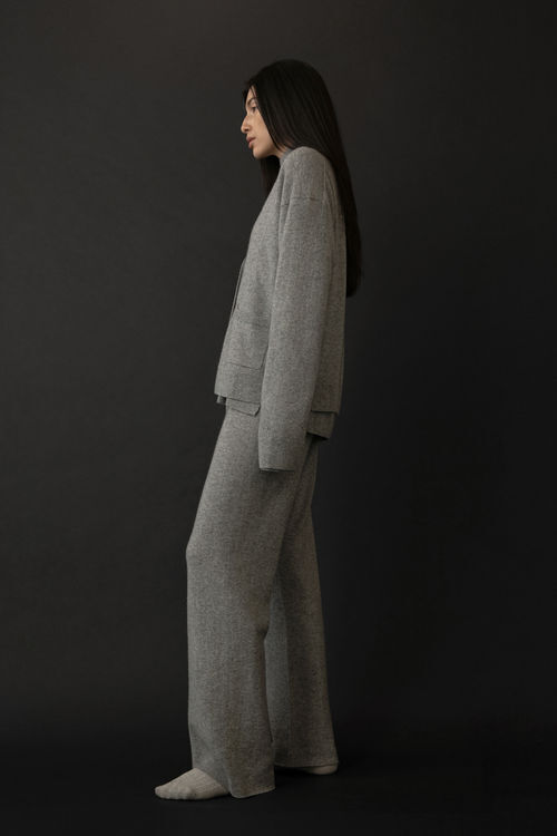 PURECASHMERE NYC Long Straight Fit Pants - Grey