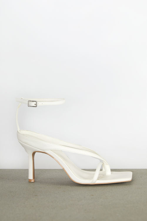 White Stiletto Heels - Ankle Strap Sandals - Open-Toe Heels - Lulus, high  heels - thirstymag.com