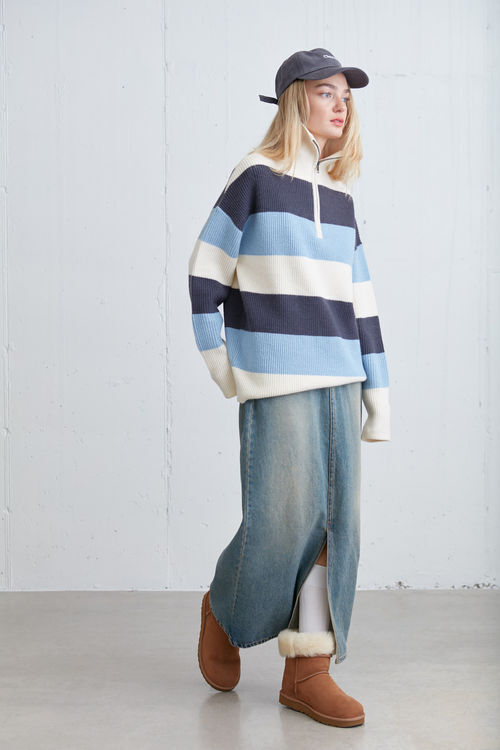  sweaters for women trendy open front Striped Raincoat