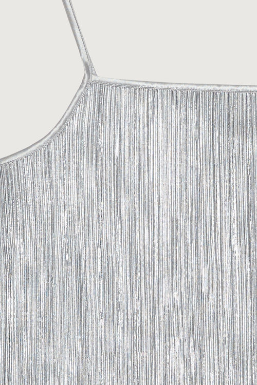 Sparkly Pleated Tank Top