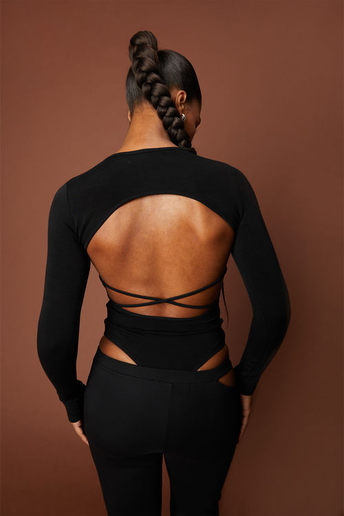 Open back bodysuit - Women's fashion
